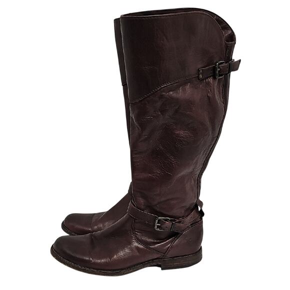 Frye Shoes - FRYE Phillip Riding Brown Equestrian Knee High Leather Boots Women's Size 10B